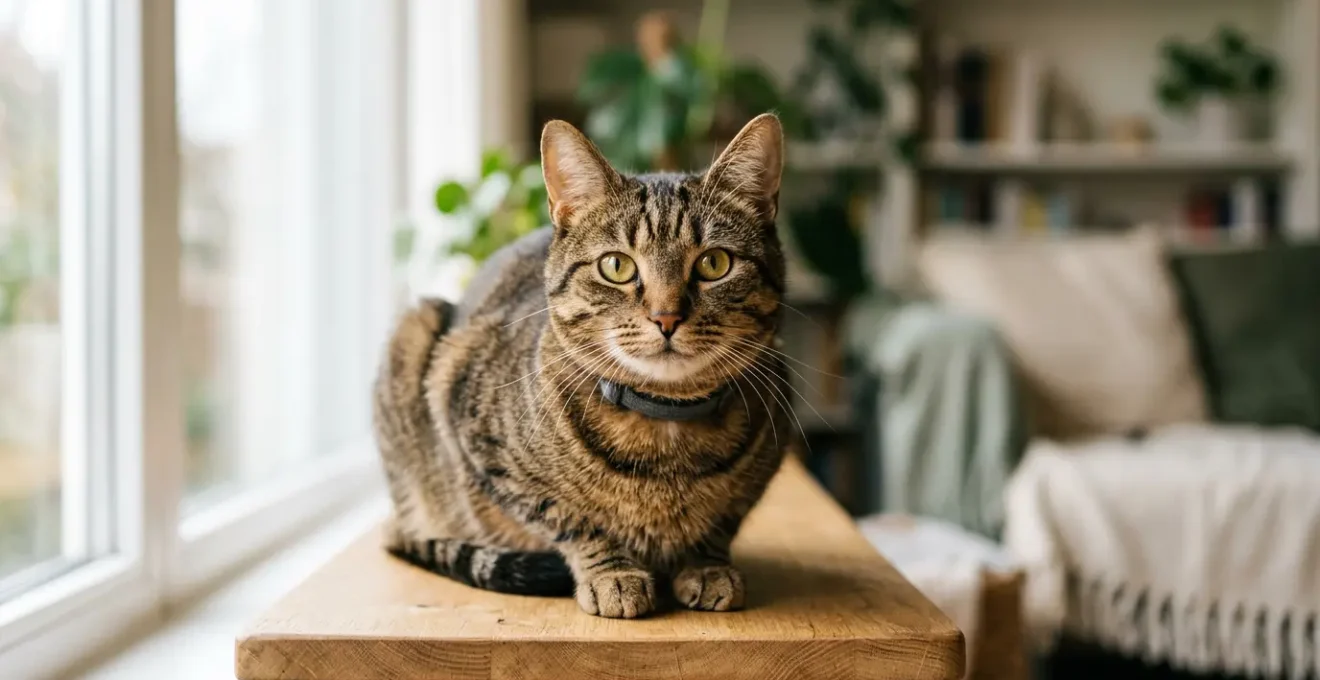Chat européen en excellente santé après stérilisation préventive, symbole de longévité féline