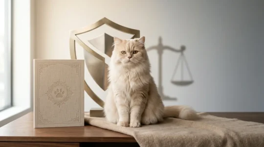 Chat de race pure avec documents de santé et protection contractuelle