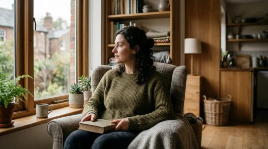 Personne evaluant differentes races de chats dans un environnement domestique spacieux