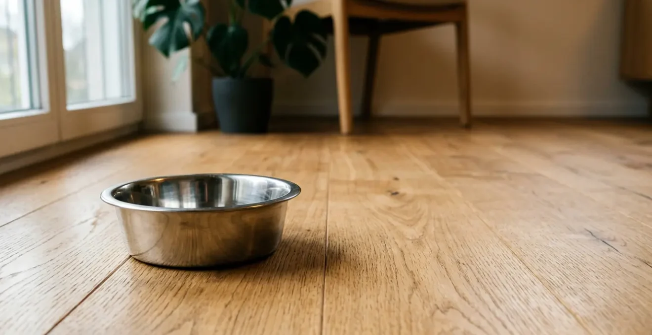 Mise en place d'une gamelle en acier inoxydable pour l'alimentation féline quotidienne