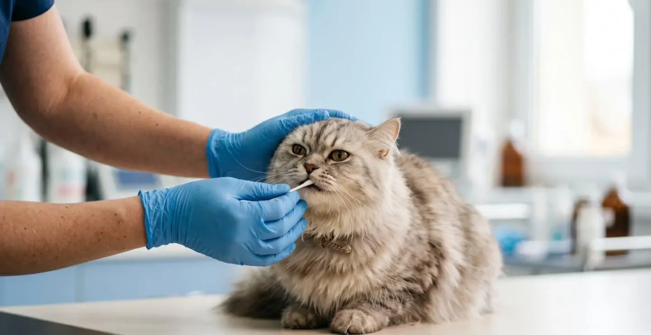 Prélèvement génétique et analyse vétérinaire pour chat de race