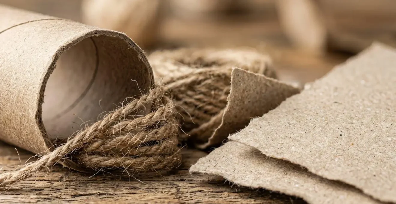 Détail macro des matériaux sûrs pour fabriquer un enrichissement alimentaire félin
